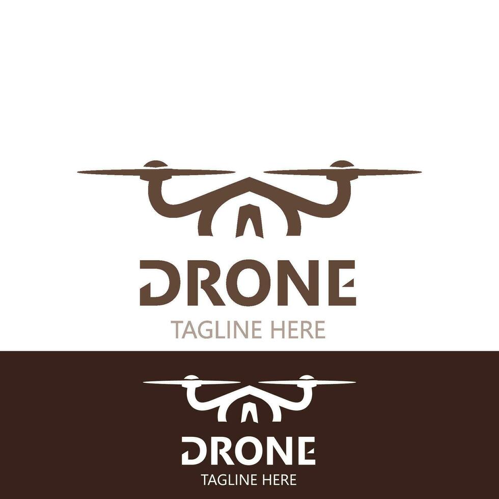 Drone aerial with camera vector template icon. logo photography drone vector. quadcopter flat style