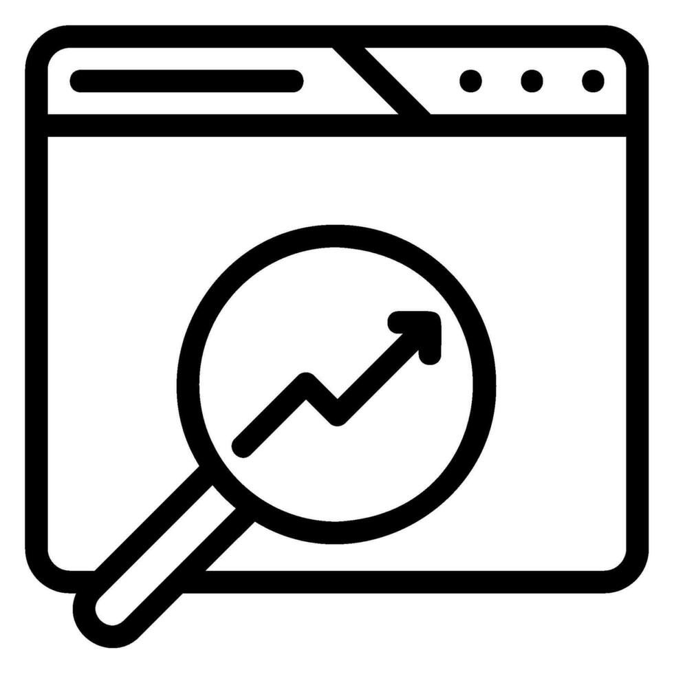 icono de línea de optimización vector