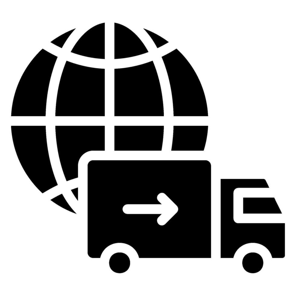 delivery truck glyph icon vector