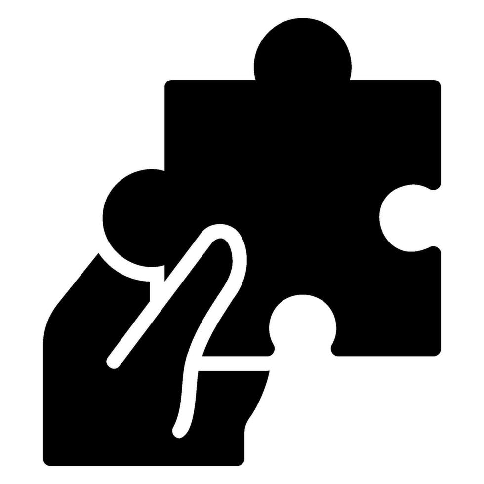 solution glyph icon vector