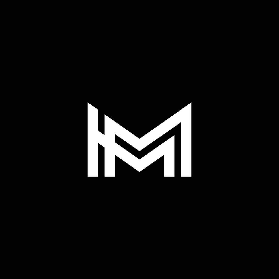 MH or Hmm Abstract Letters Logo Monogram vector