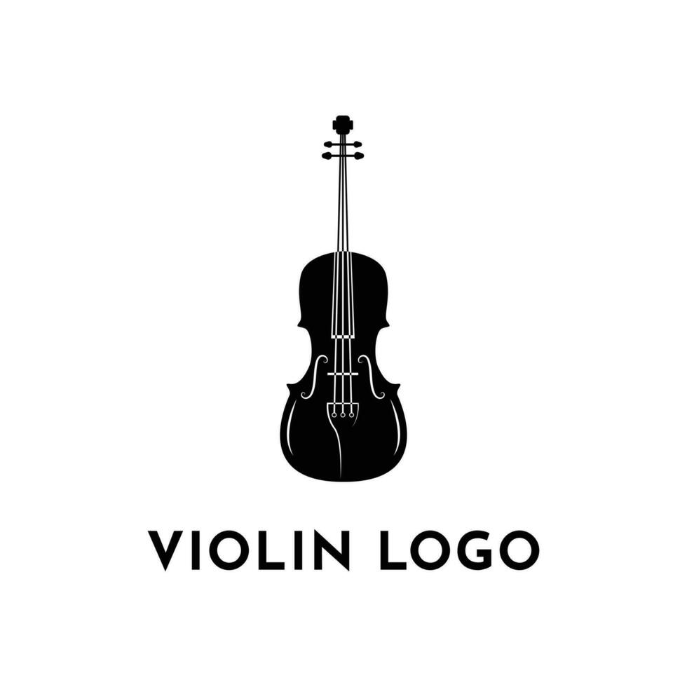 Violin logo design ideas vector template