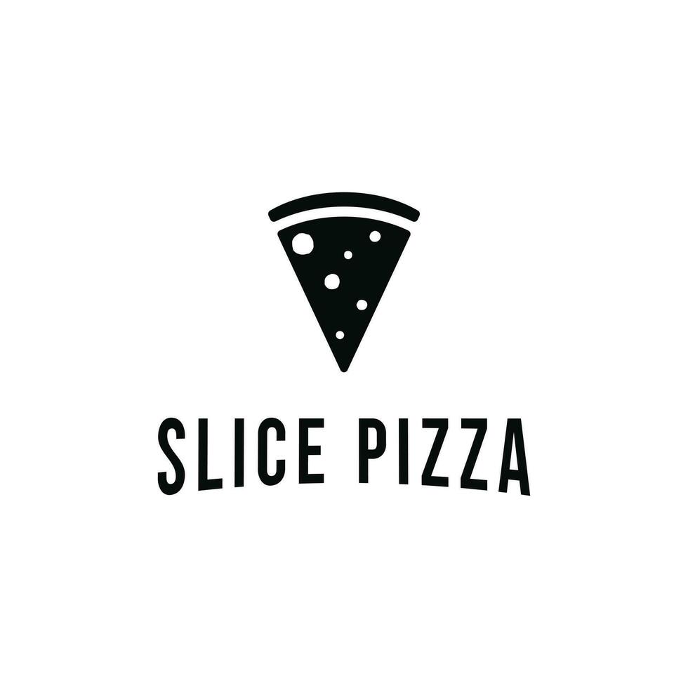 Slice pizza logo design idea vector
