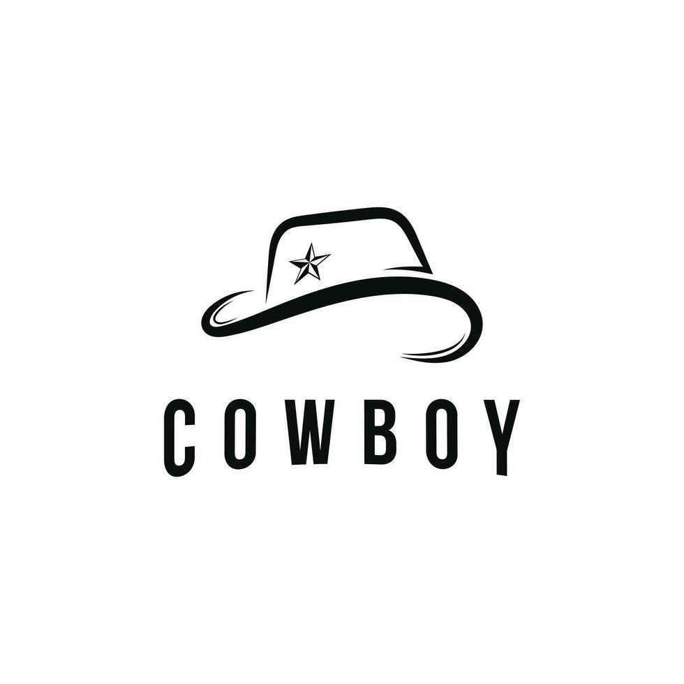 vaquero sombrero logo diseño idea vector