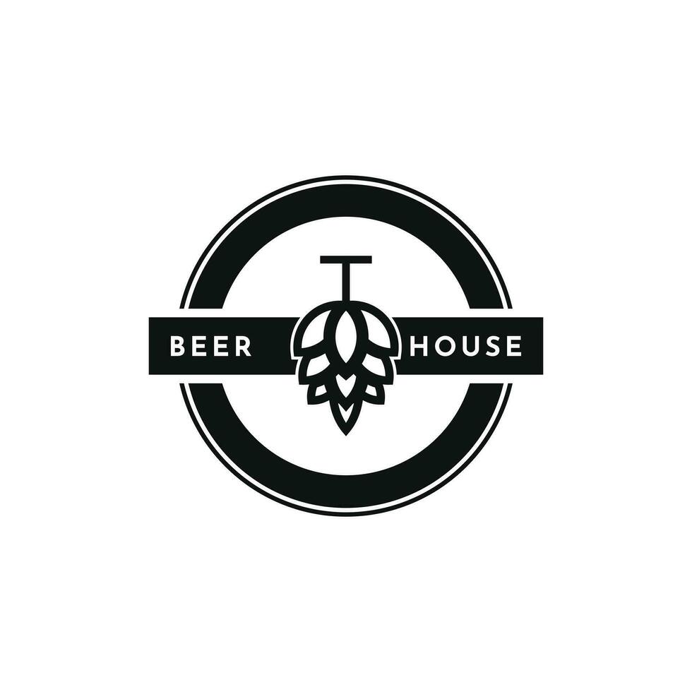 Brewery logo design vector template