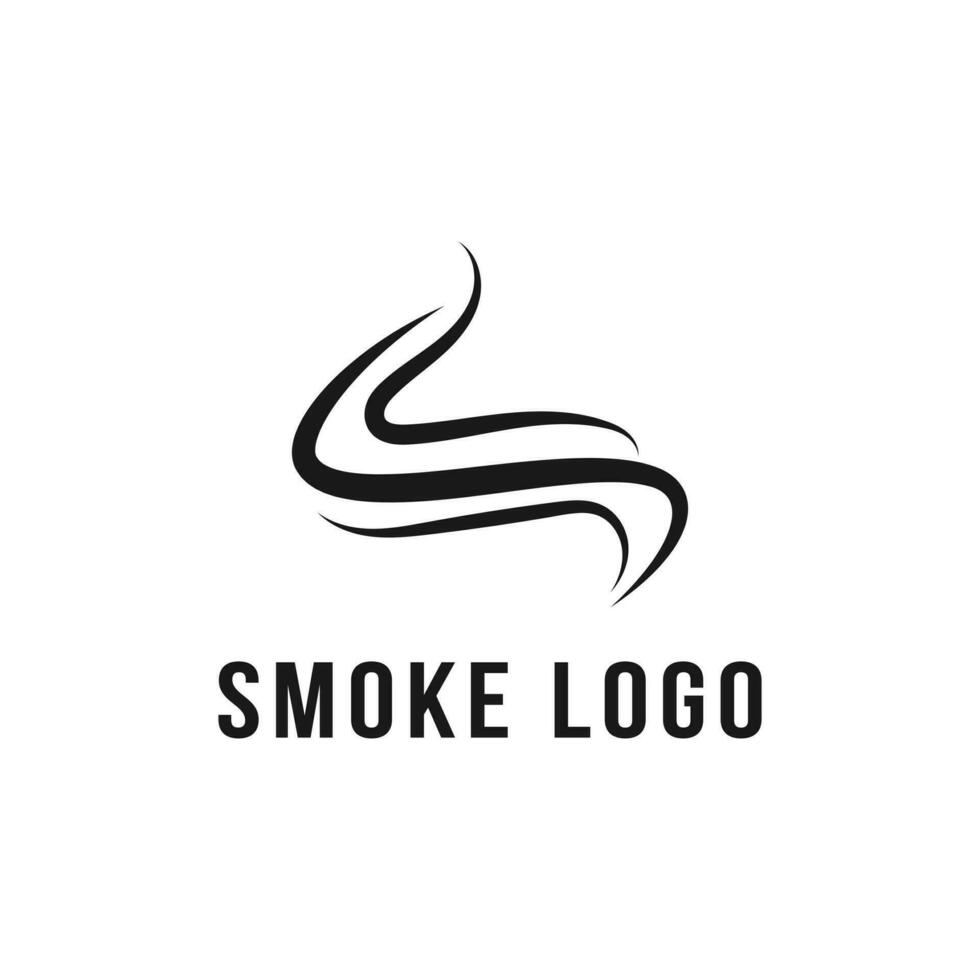 Smoke cigarette logo design idea, initial letter s smoke logo design idea vector