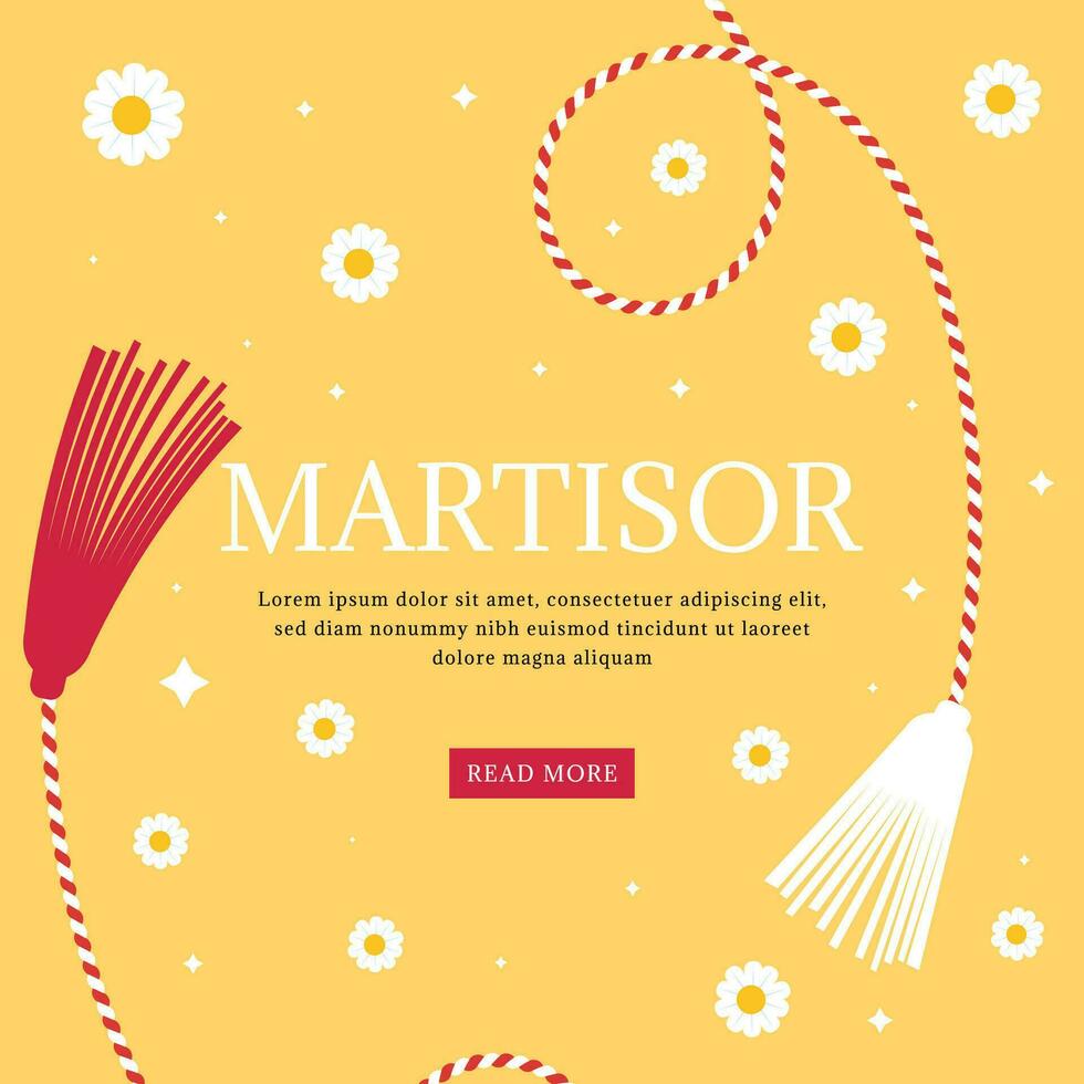 plano diseño contento martisor ilustración con flores vector