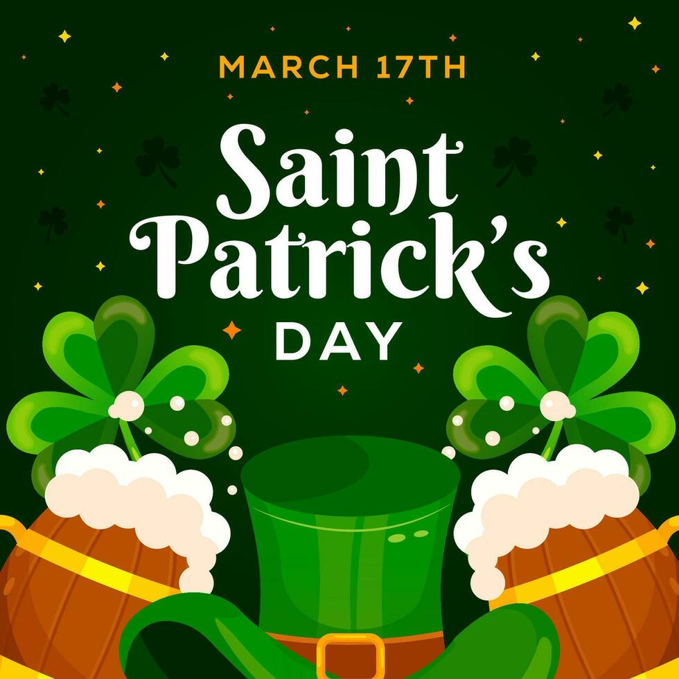 gradient design Happy Saint Patrick's Day illustration vector