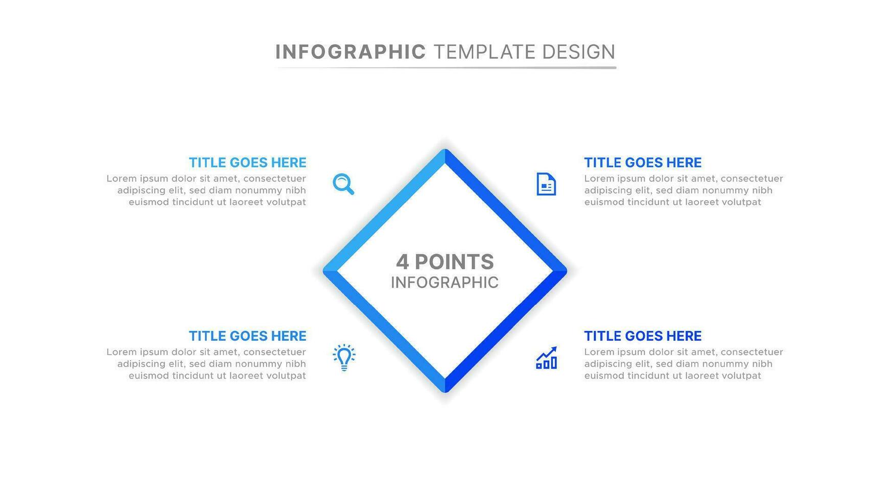 Modern Matrix Infographic Design Template with Four Options vector