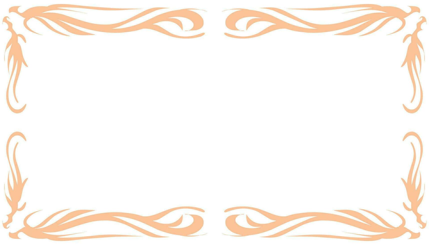 a decorative frame with orange swirls on it vector