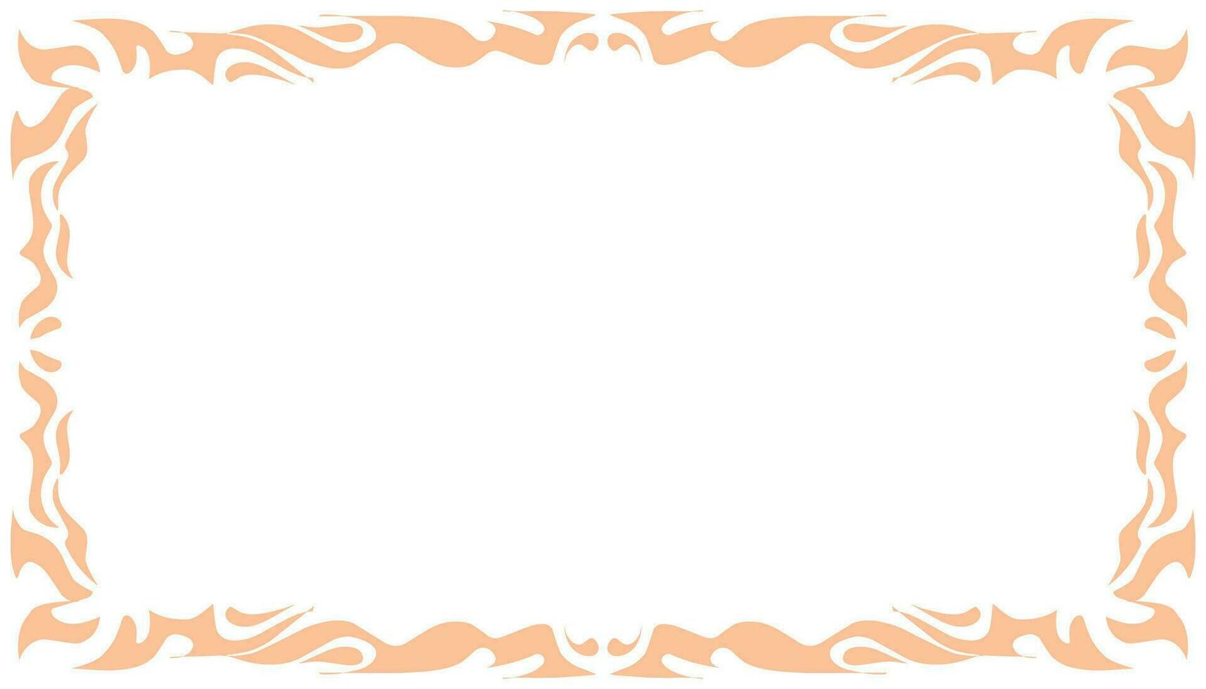 a frame with orange and white swirls vector