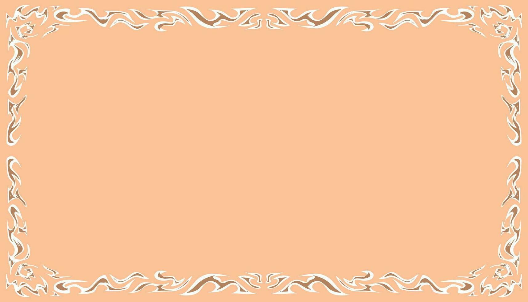 an ornate frame on a peach background vector