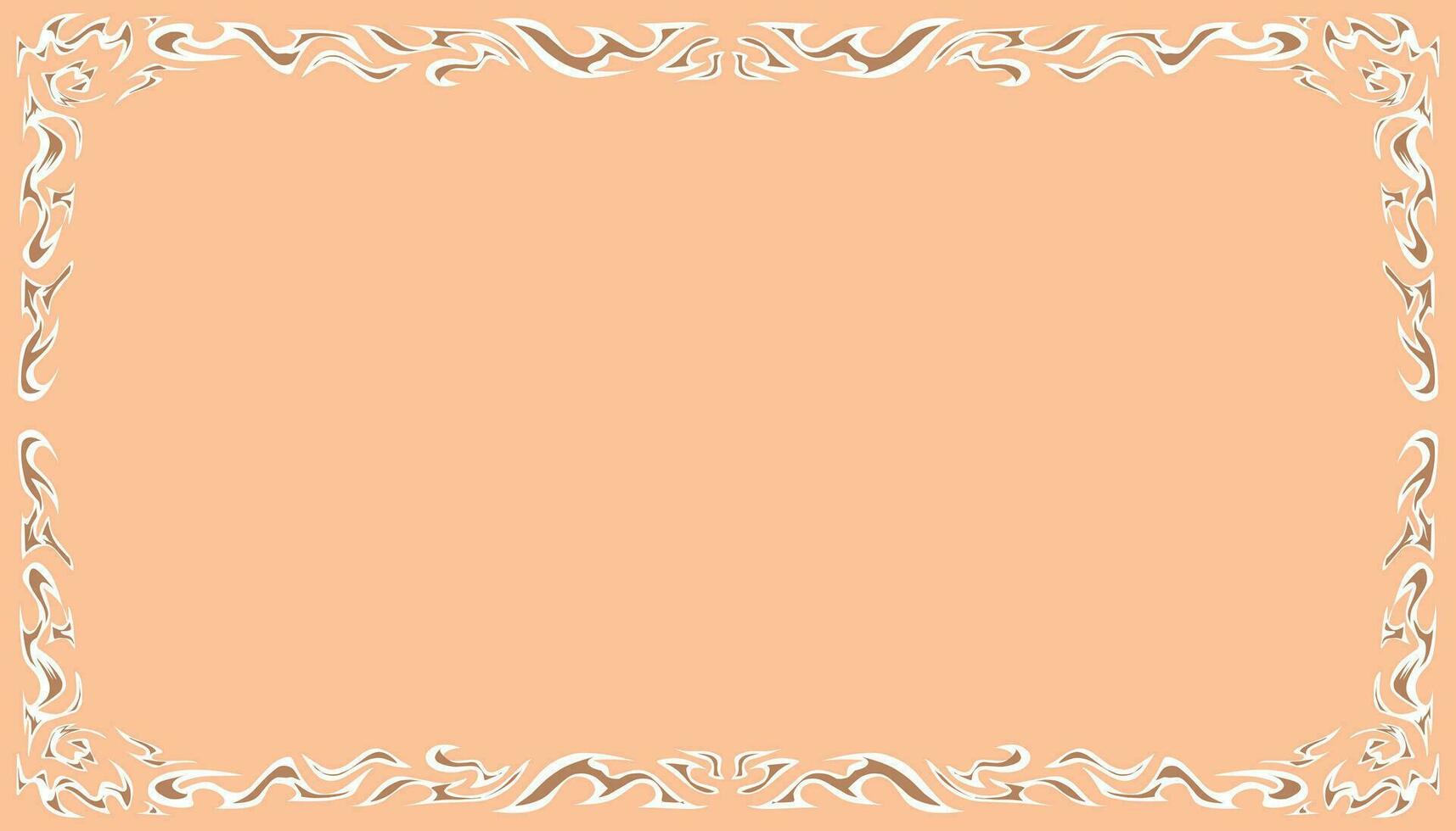 an ornate frame on a peach background vector