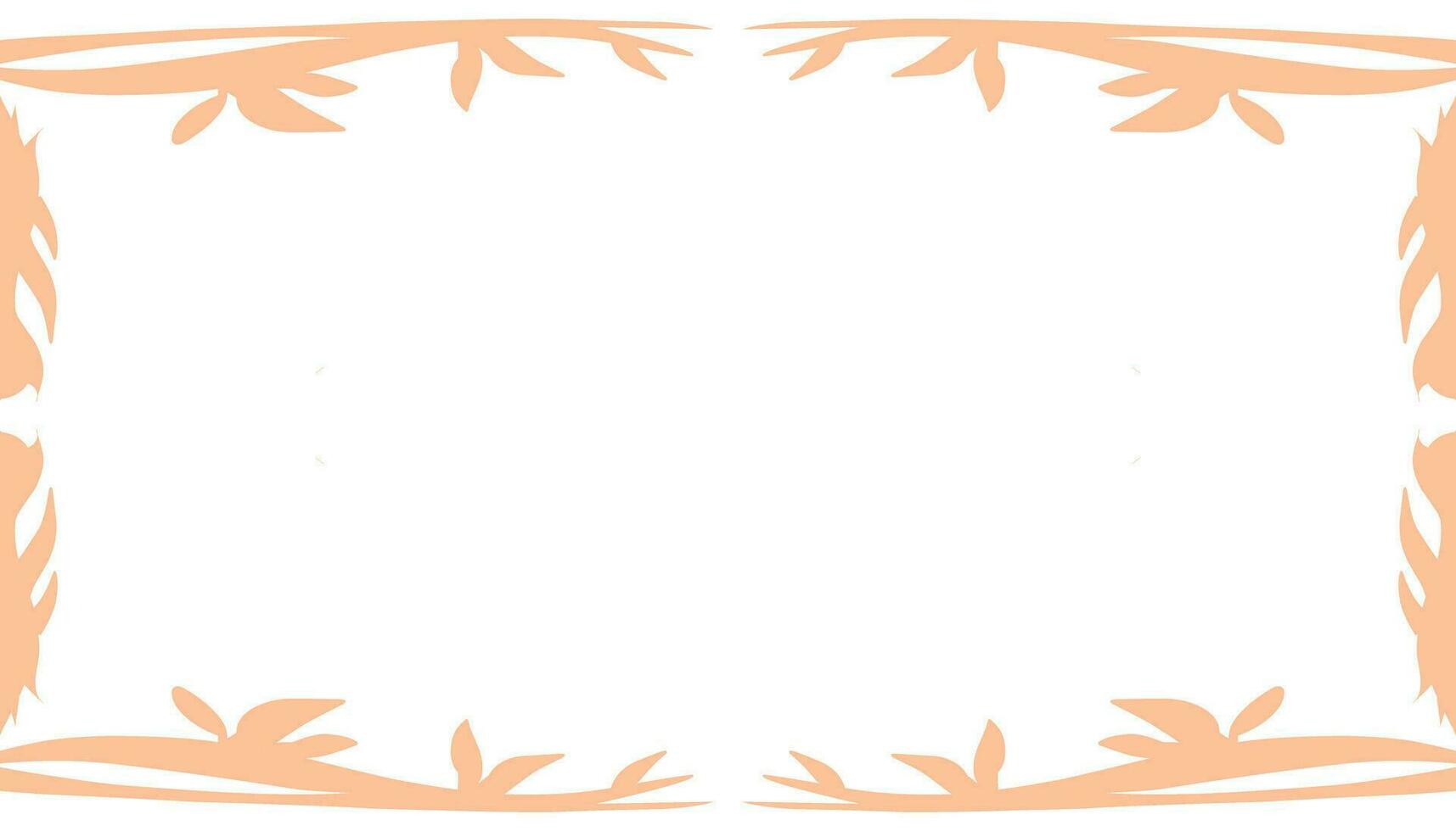 un cuadrado marco con naranja hojas en eso vector
