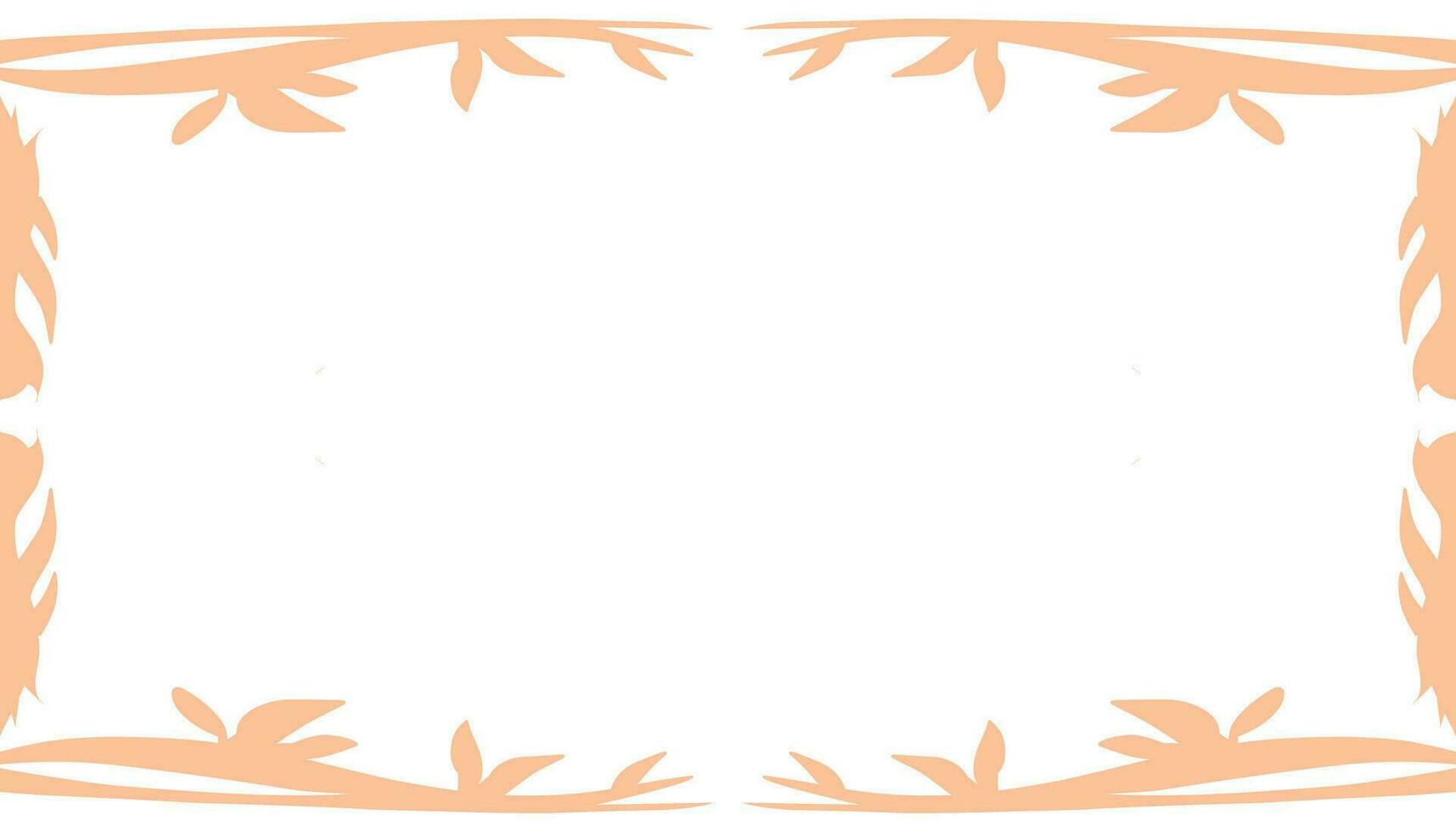 a square frame with orange leaves on it vector