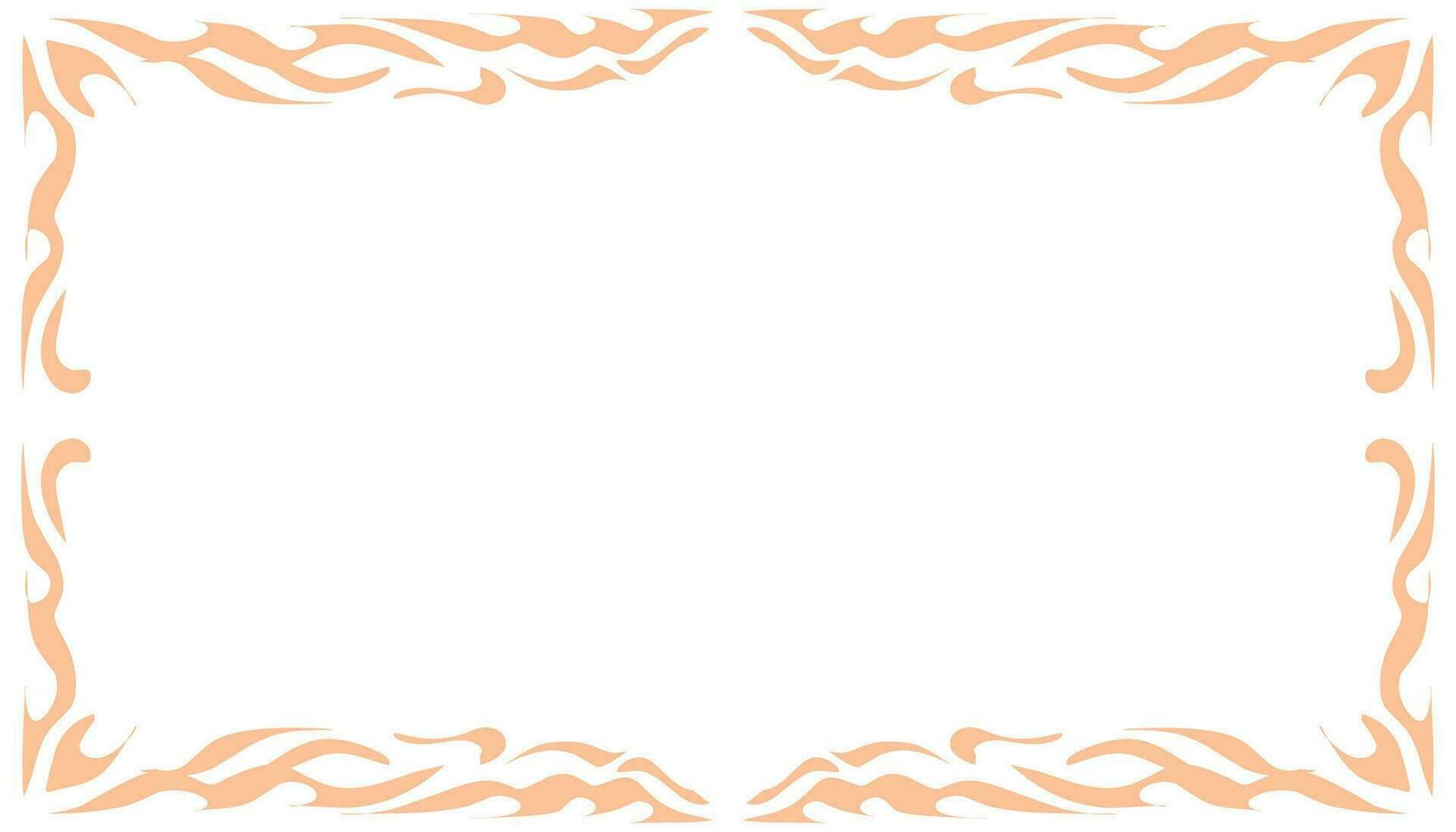 a frame with orange and white flowers on it vector