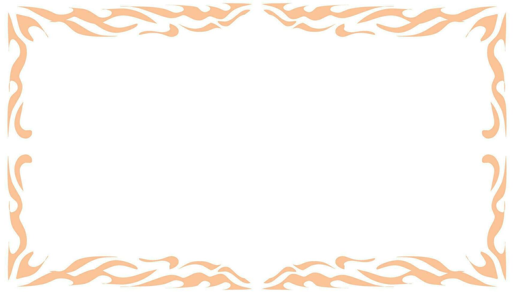 a frame with orange and white flowers on it vector