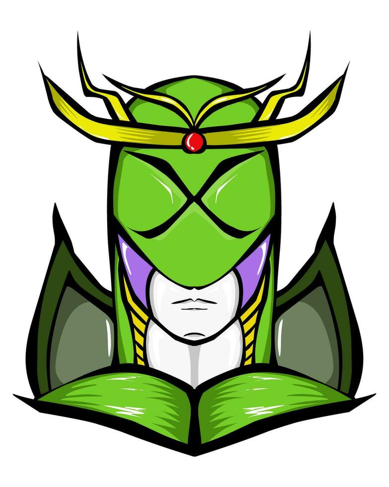 enmascarado dibujos animados personaje ilustración. Perfecto para tatuajes, logotipos, iconos, pegatinas vector