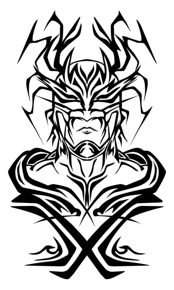 Masked cartoon character illustration. Perfect for tattoos, logos, icons, stickers. vector
