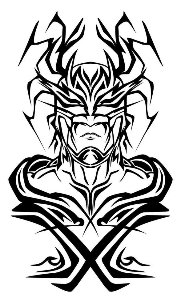 enmascarado dibujos animados personaje ilustración. Perfecto para tatuajes, logotipos, iconos, pegatinas vector