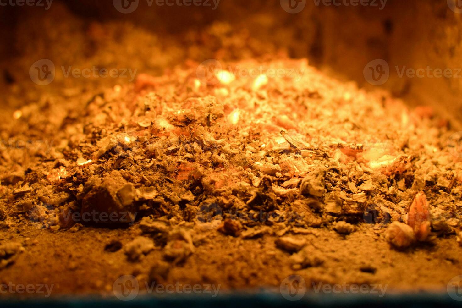 Hot coals in the stove photo