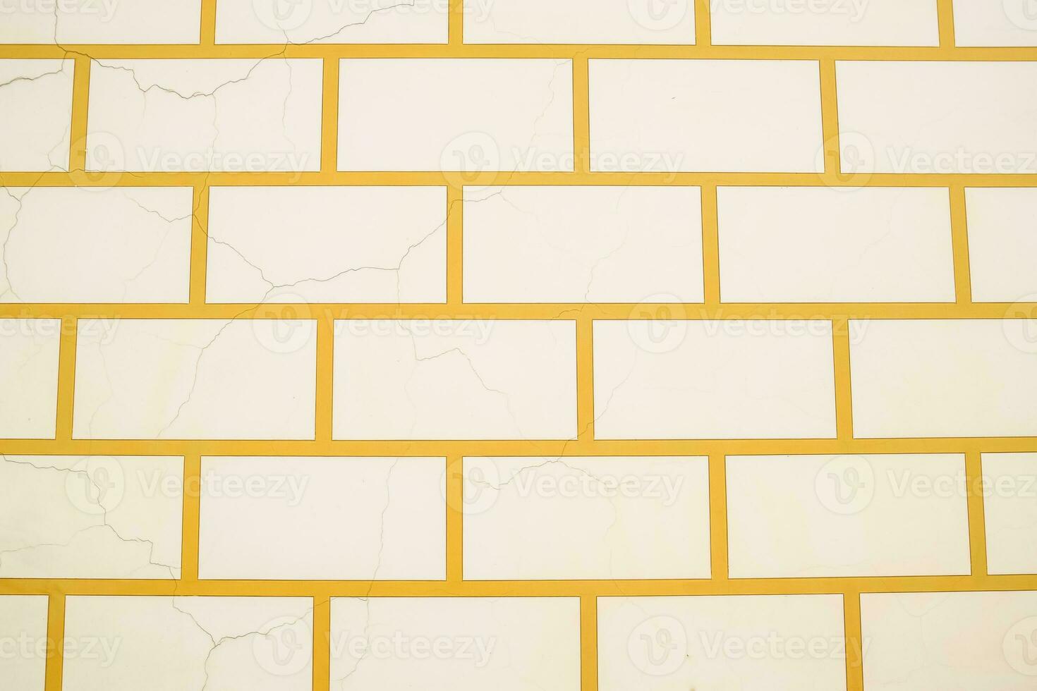 Background texture white bricks and yellow cement. Masonry of stone. photo