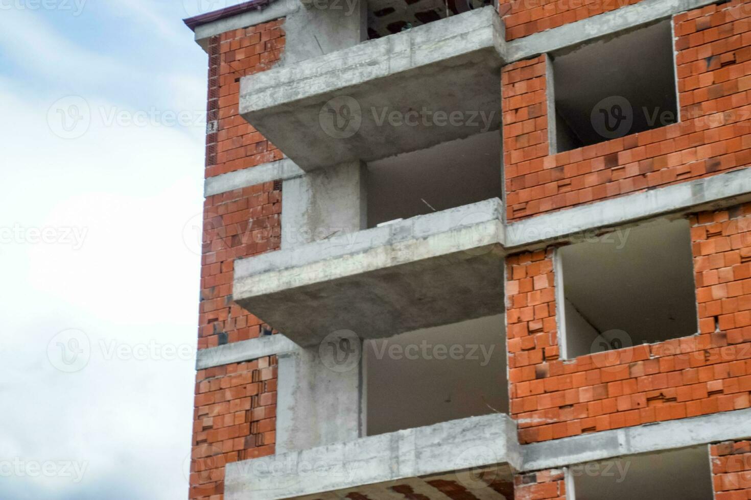 Construction of high rise residential buildings. photo