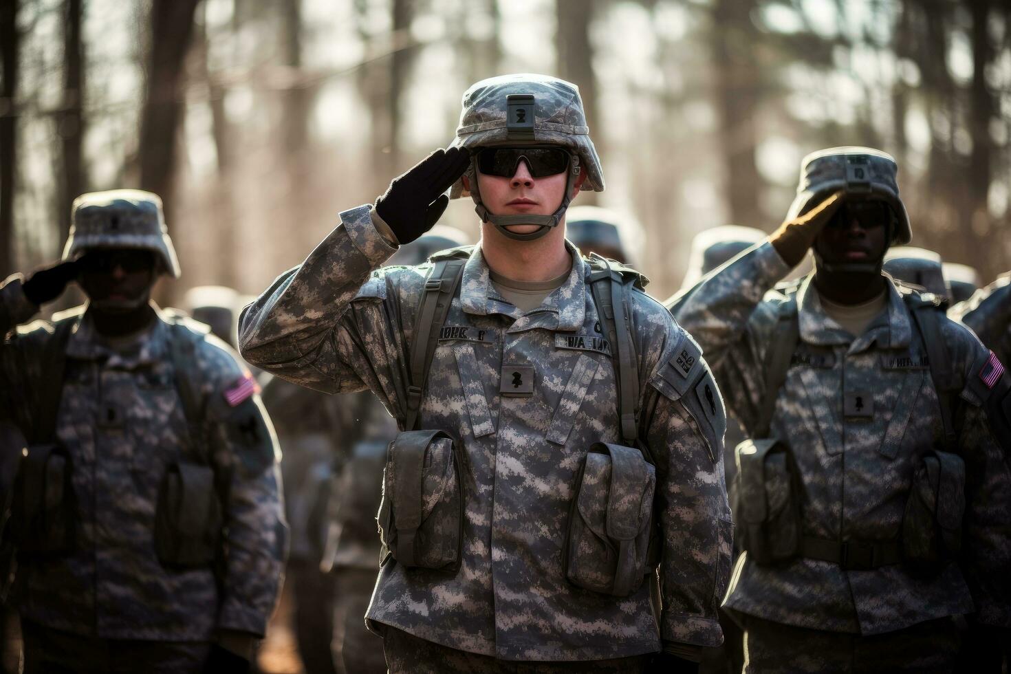 AI generated United States Navy special forces soldier in full gear ready to attack, AI Generated photo