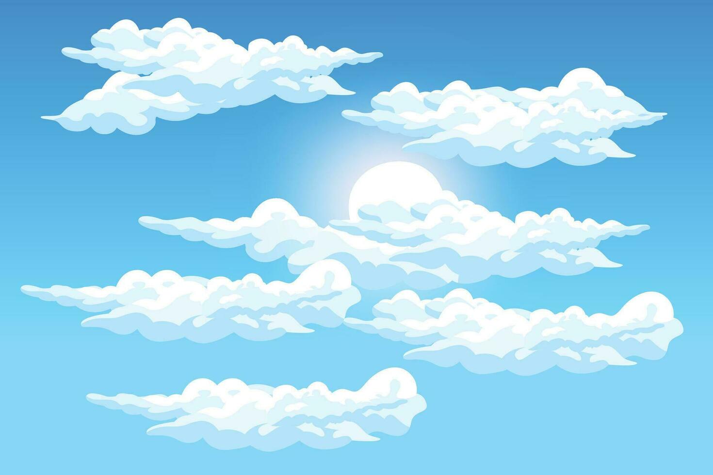 Sky Cloud Background Design Illustration Template Vector Decor Banner And Poster