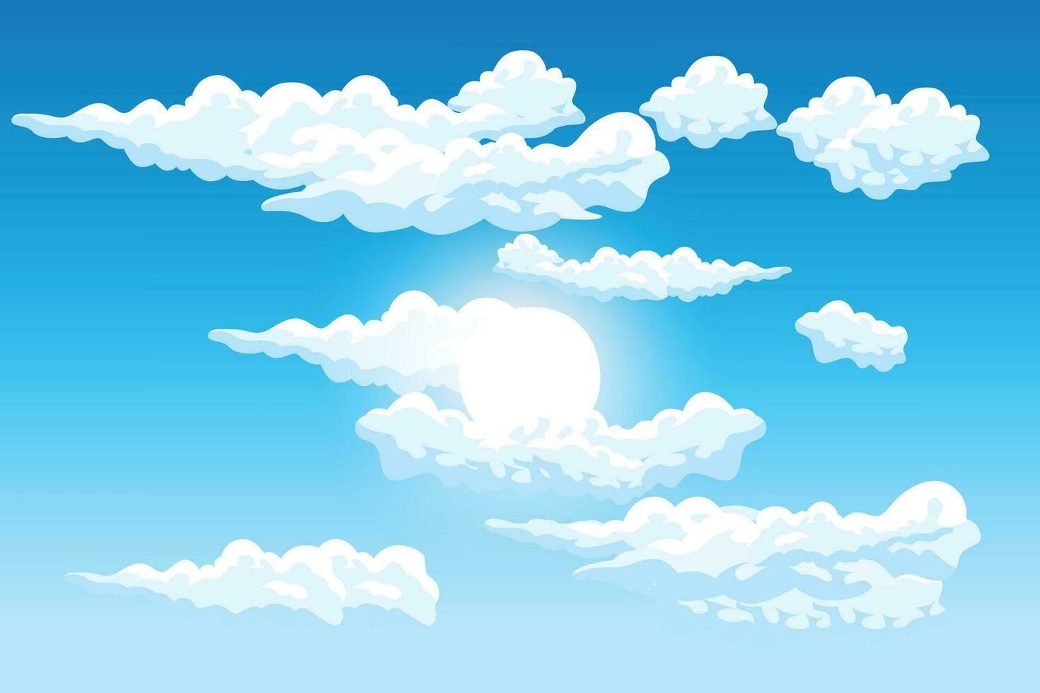 Sky Cloud Background Design Illustration Template Vector Decor Banner And Poster