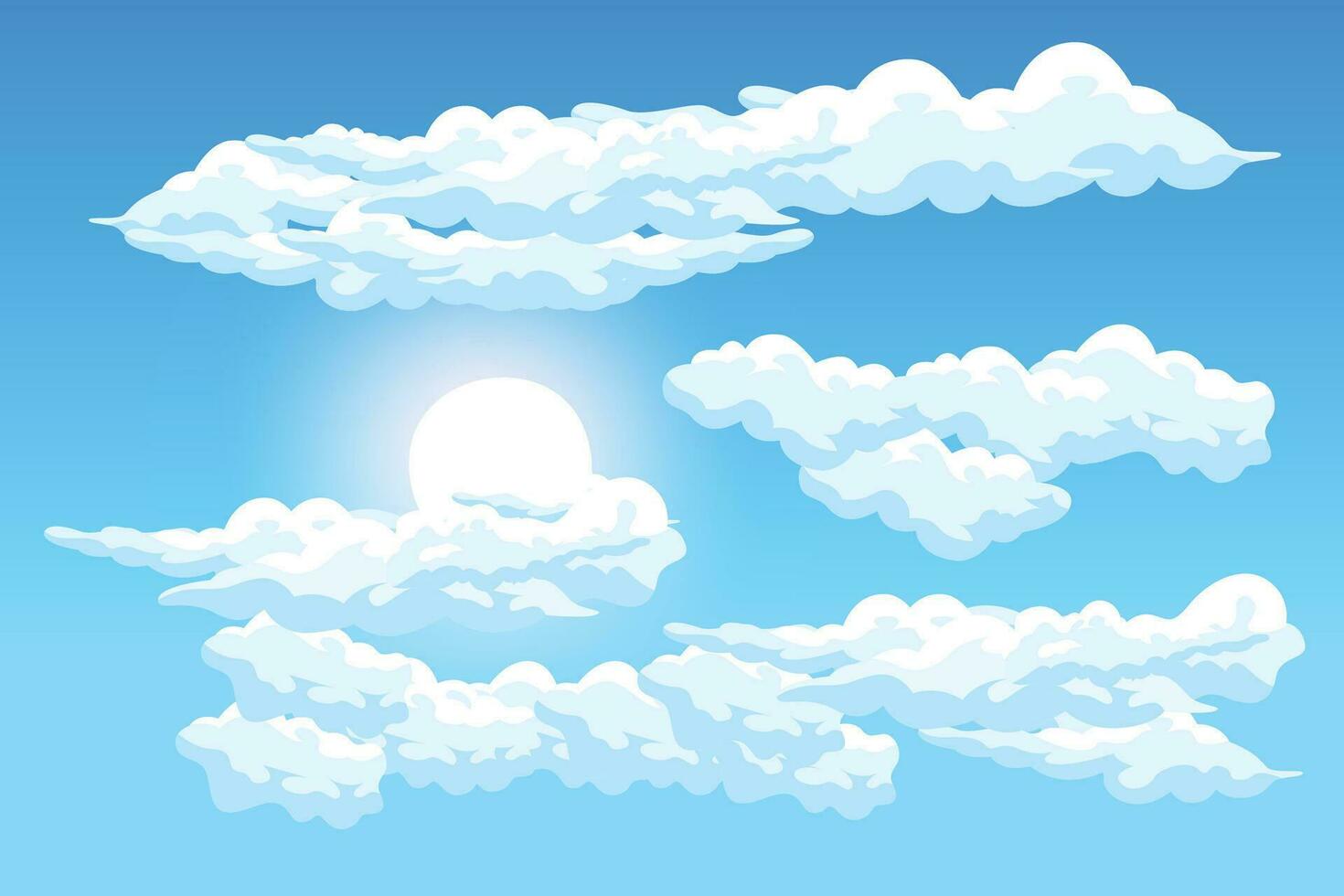 Sky Cloud Background Design Illustration Template Vector Decor Banner And Poster