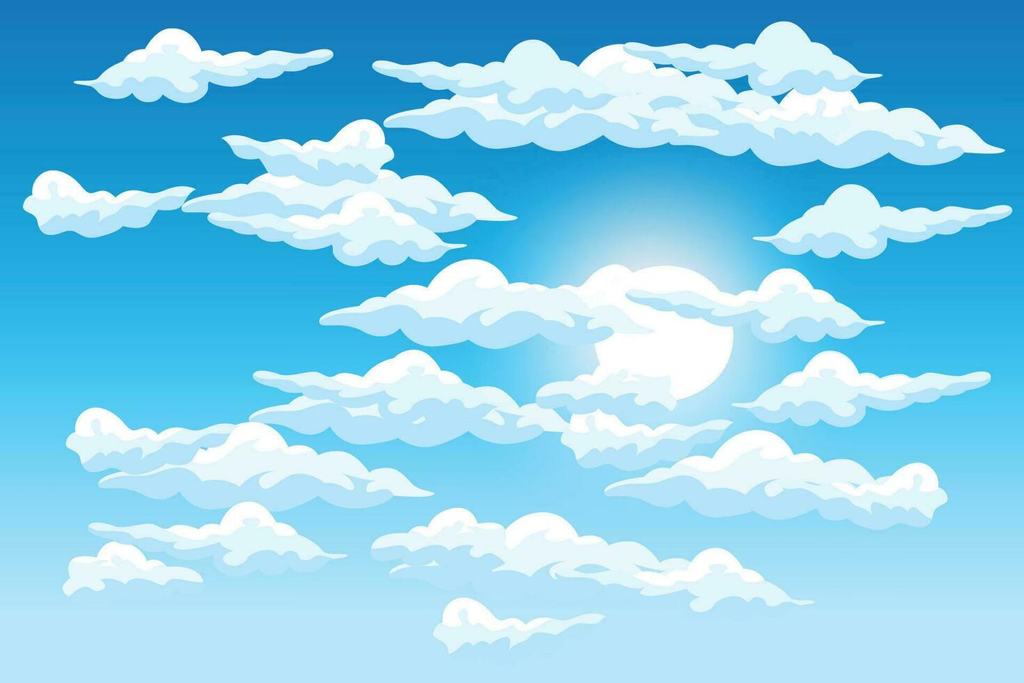 Sky Cloud Background Design Illustration Template Vector Decor Banner And Poster