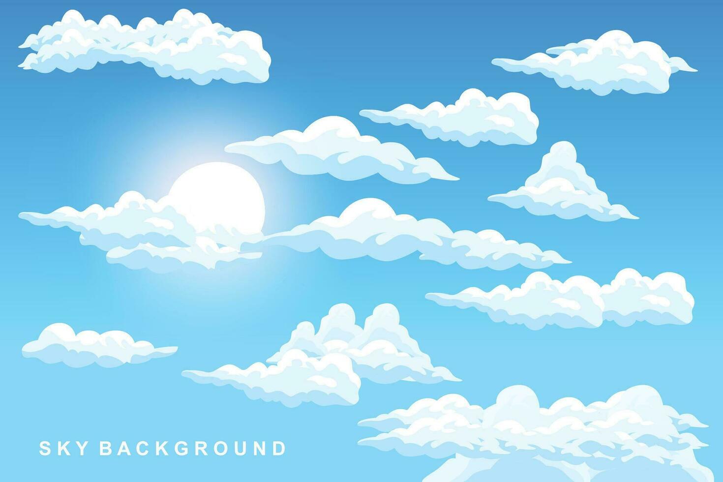 Sky Cloud Background Design Illustration Template Vector Decor Banner And Poster