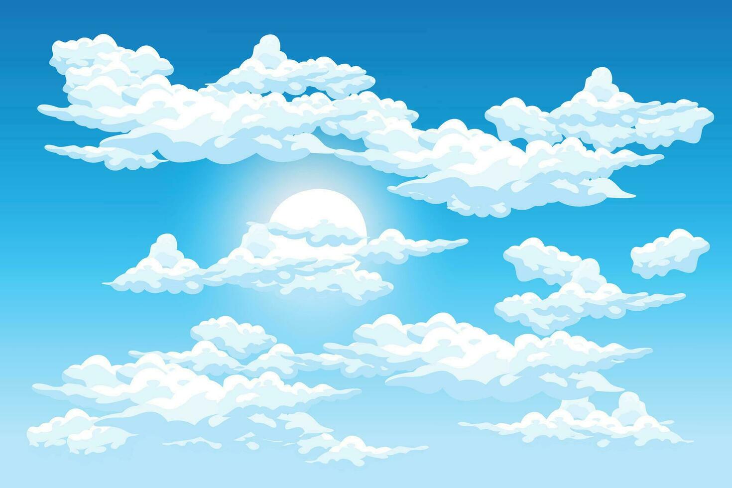 Sky Cloud Background Design Illustration Template Vector Decor Banner And Poster