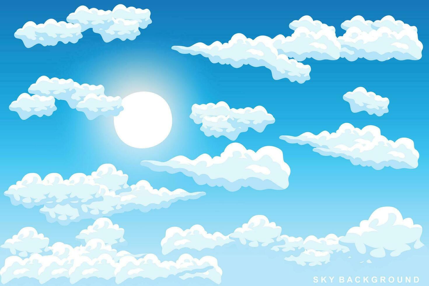 Sky Cloud Background Design Illustration Template Vector Decor Banner And Poster