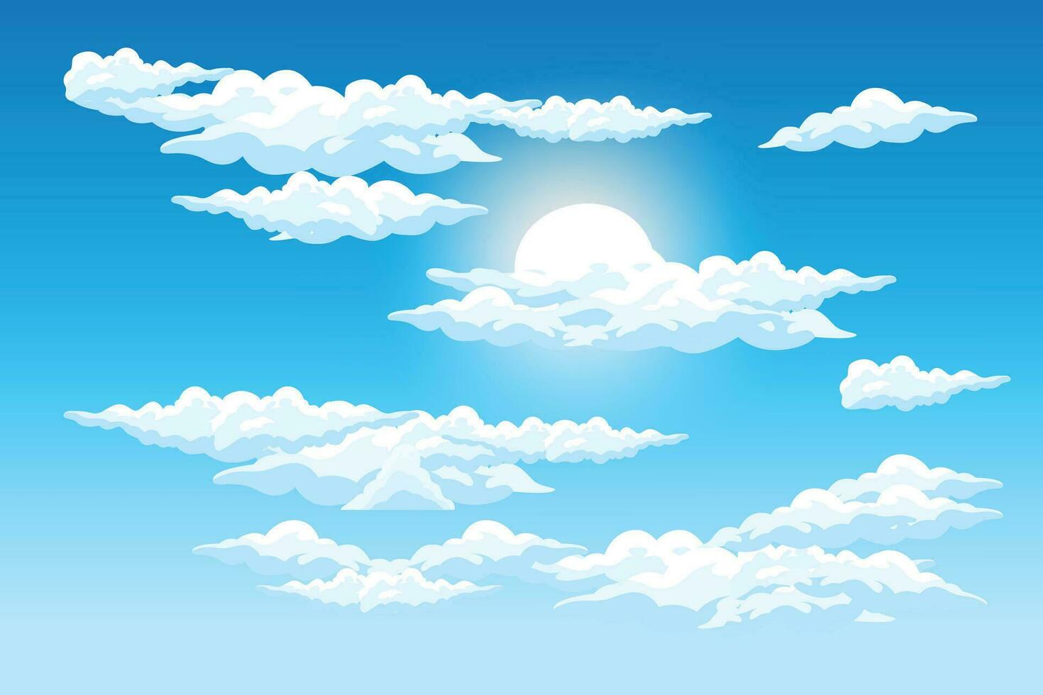 Sky Cloud Background Design Illustration Template Vector Decor Banner And Poster