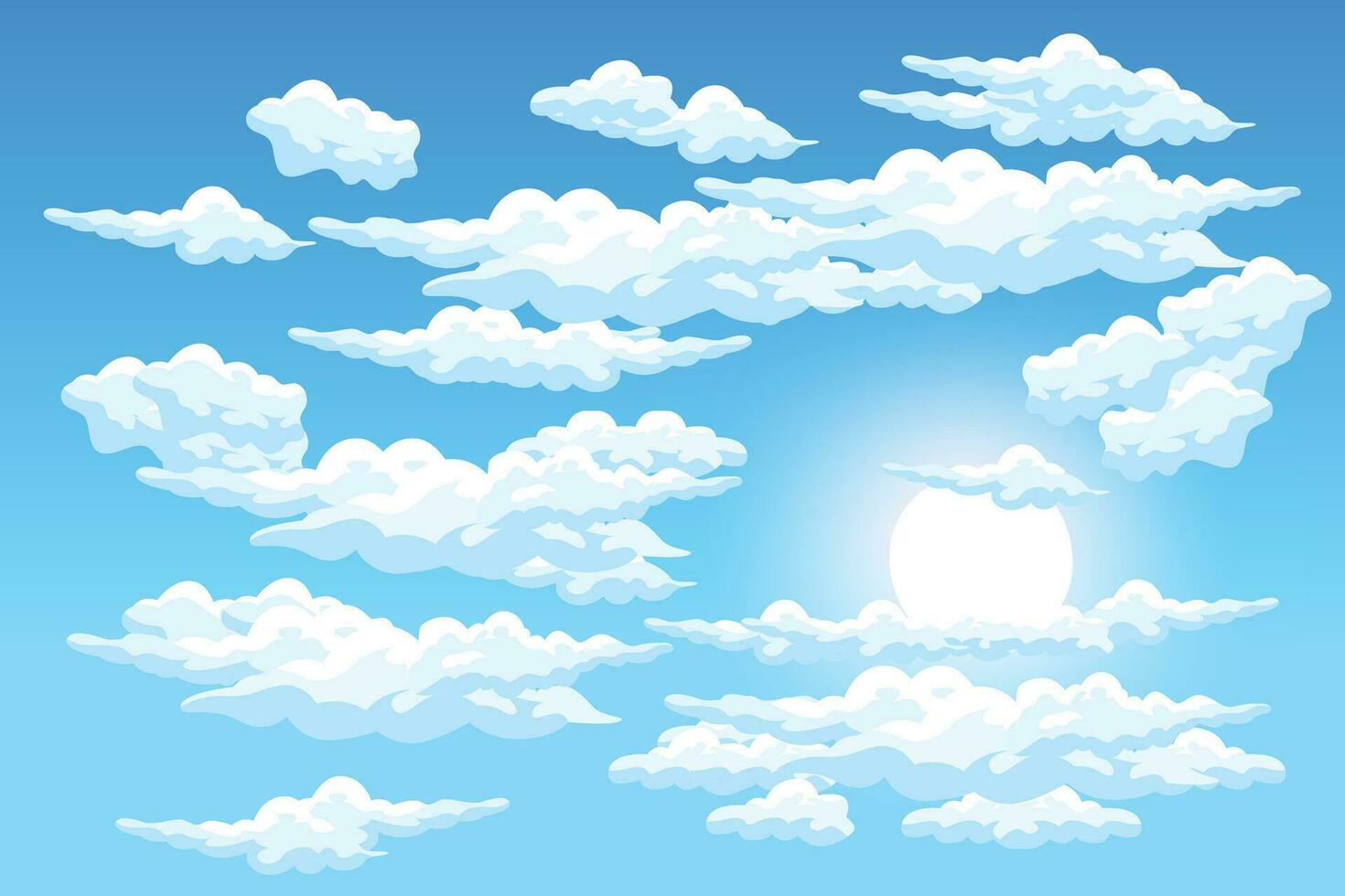 Sky Cloud Background Design Illustration Template Vector Decor Banner And Poster