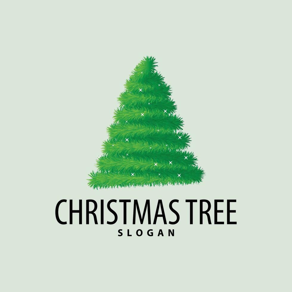 sencillo Navidad árbol logo diseño con resumen minimalista vector ilustración Navidad modelo