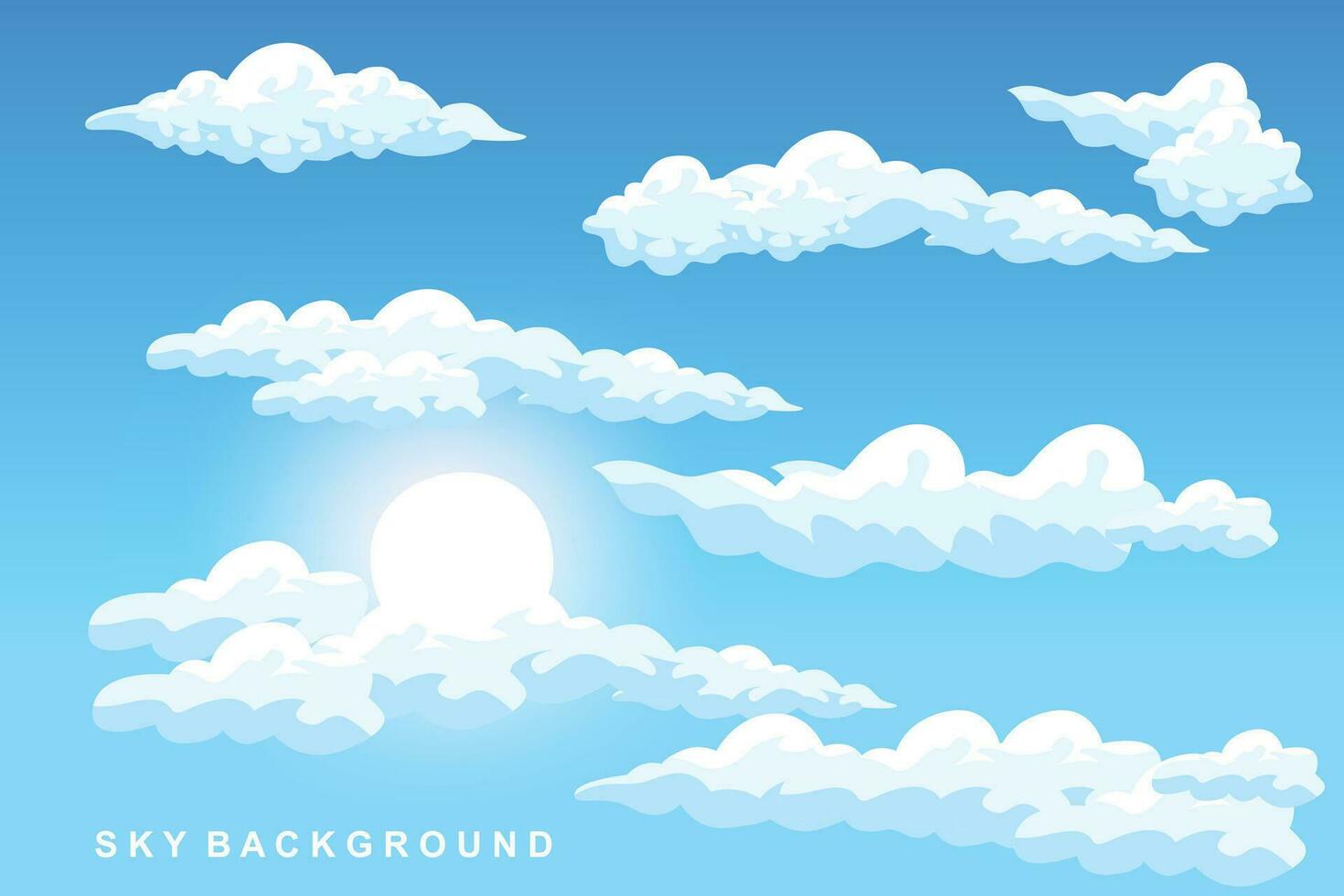 Sky Cloud Background Design Illustration Template Vector Decor Banner And Poster