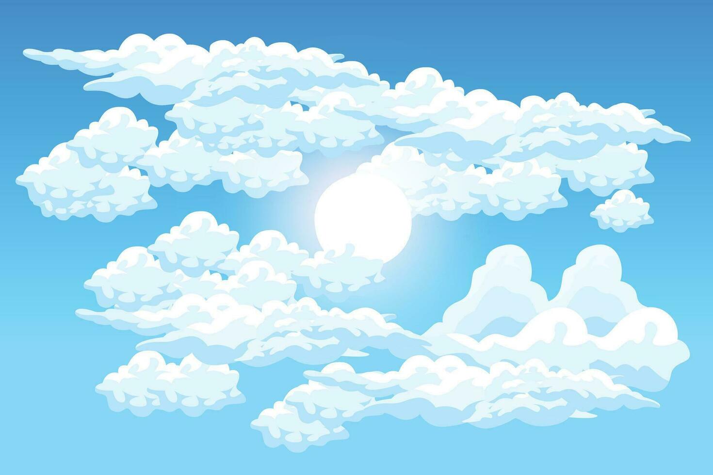 Sky Cloud Background Design Illustration Template Vector Decor Banner And Poster