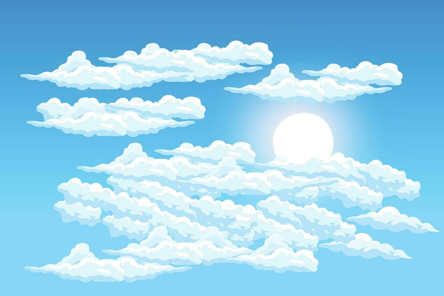 Sky Cloud Background Design Illustration Template Vector Decor Banner And Poster