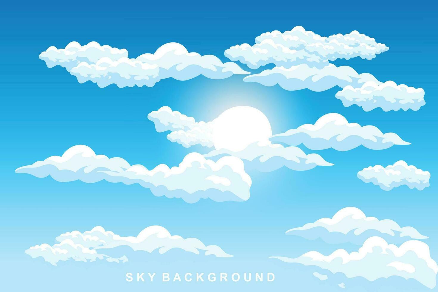 Sky Cloud Background Design Illustration Template Vector Decor Banner And Poster