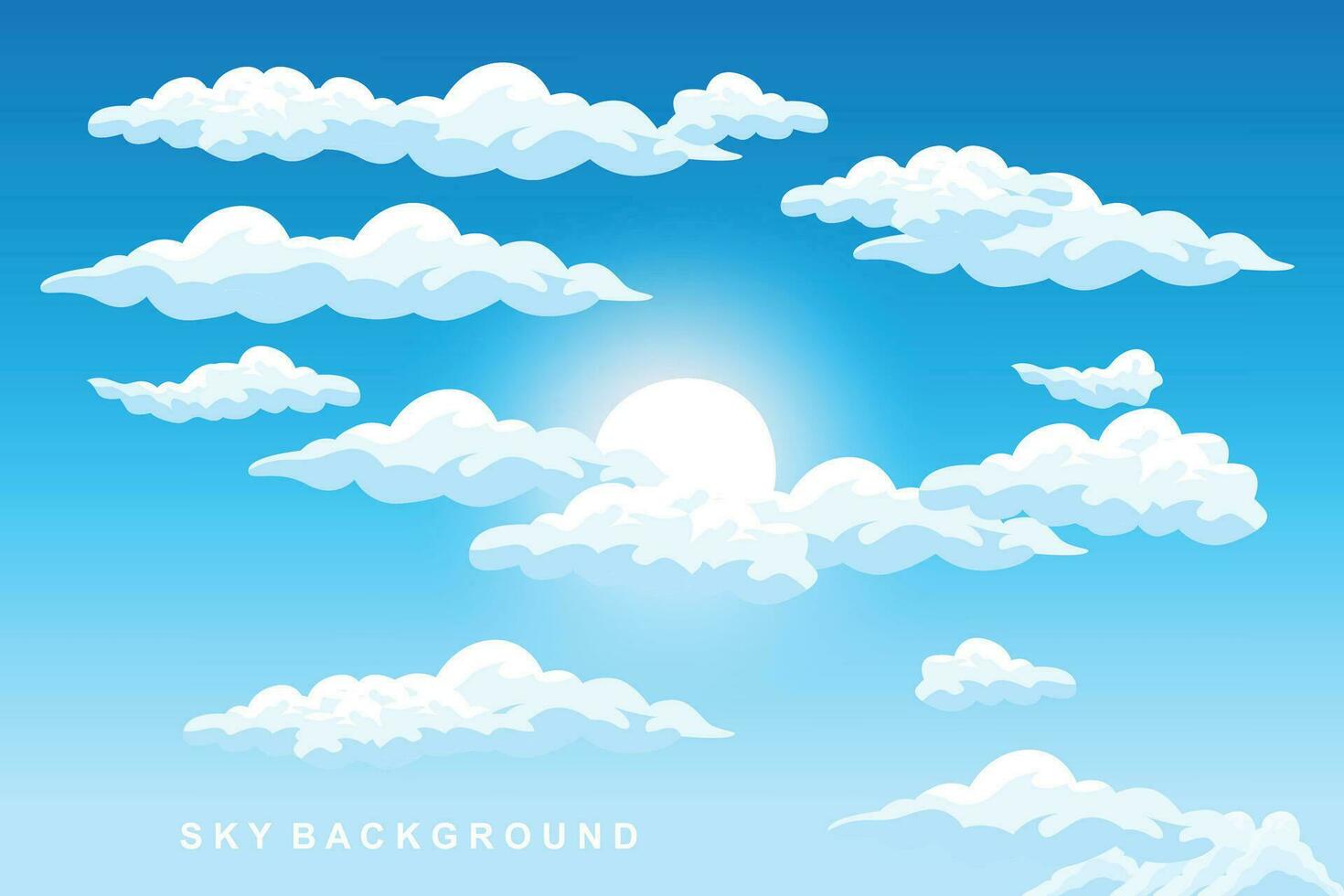 Sky Cloud Background Design Illustration Template Vector Decor Banner And Poster