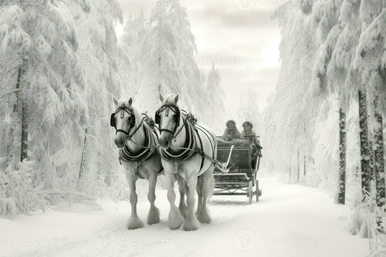 AI generated Christmas Sleigh Rides - Generative AI photo