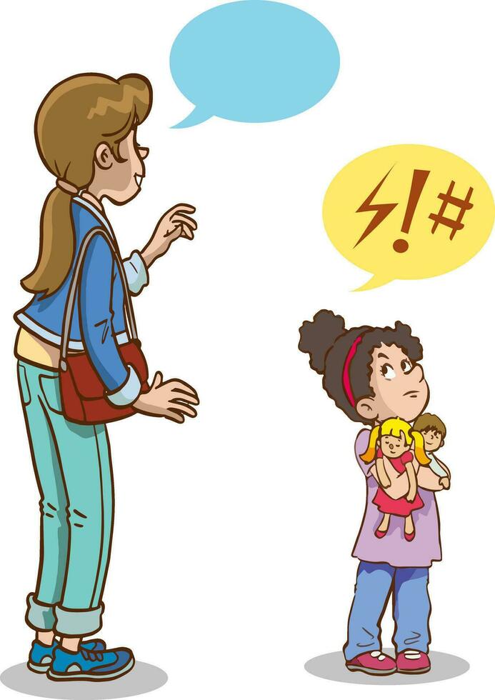 Cartoon illustration angry boy and friends arguing with each other vector