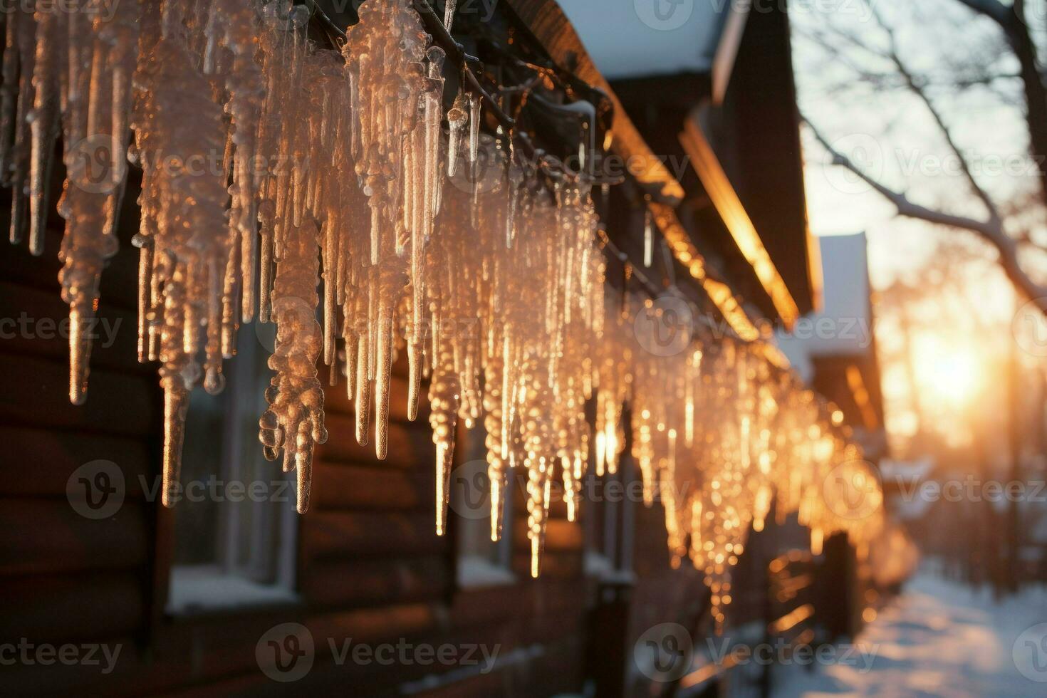 AI generated Icicles - Generative AI photo