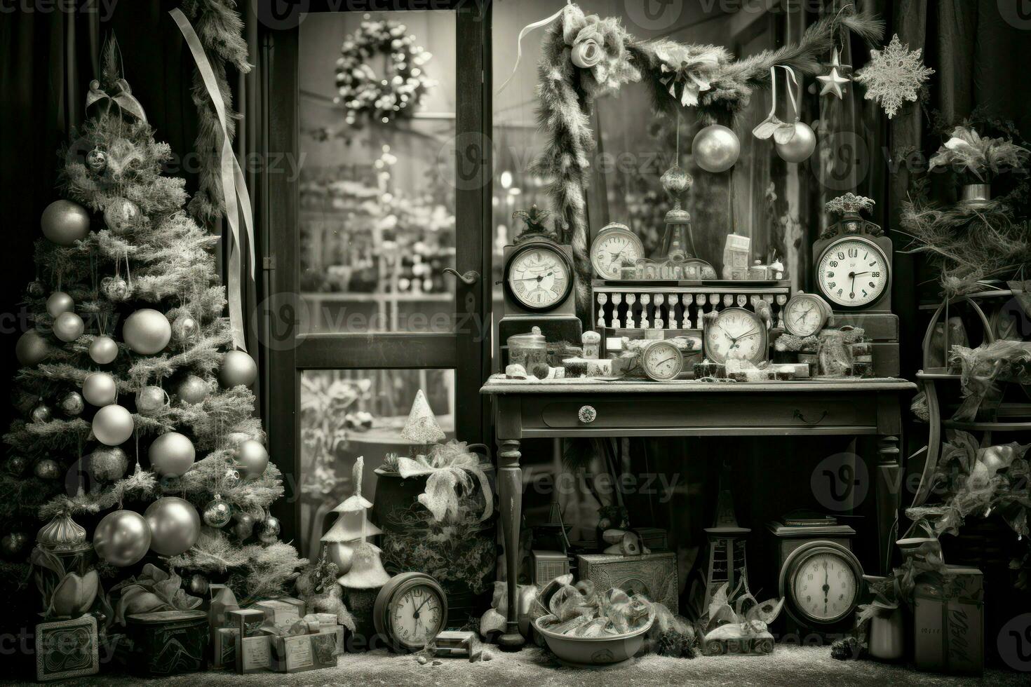 AI generated Vintage Christmas Decor - Generative AI photo