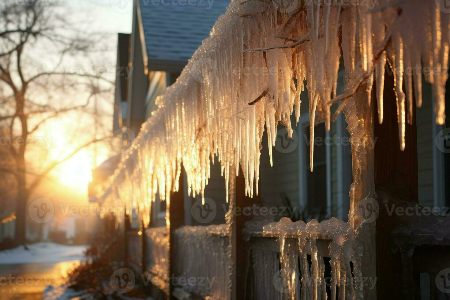 AI generated Icicles - Generative AI photo