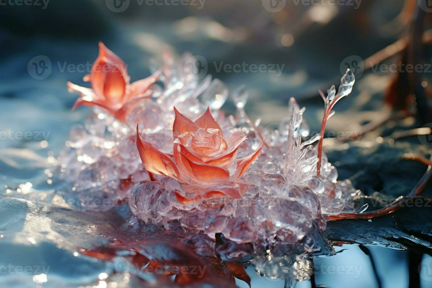 AI generated Frozen Water Features - Generative AI photo