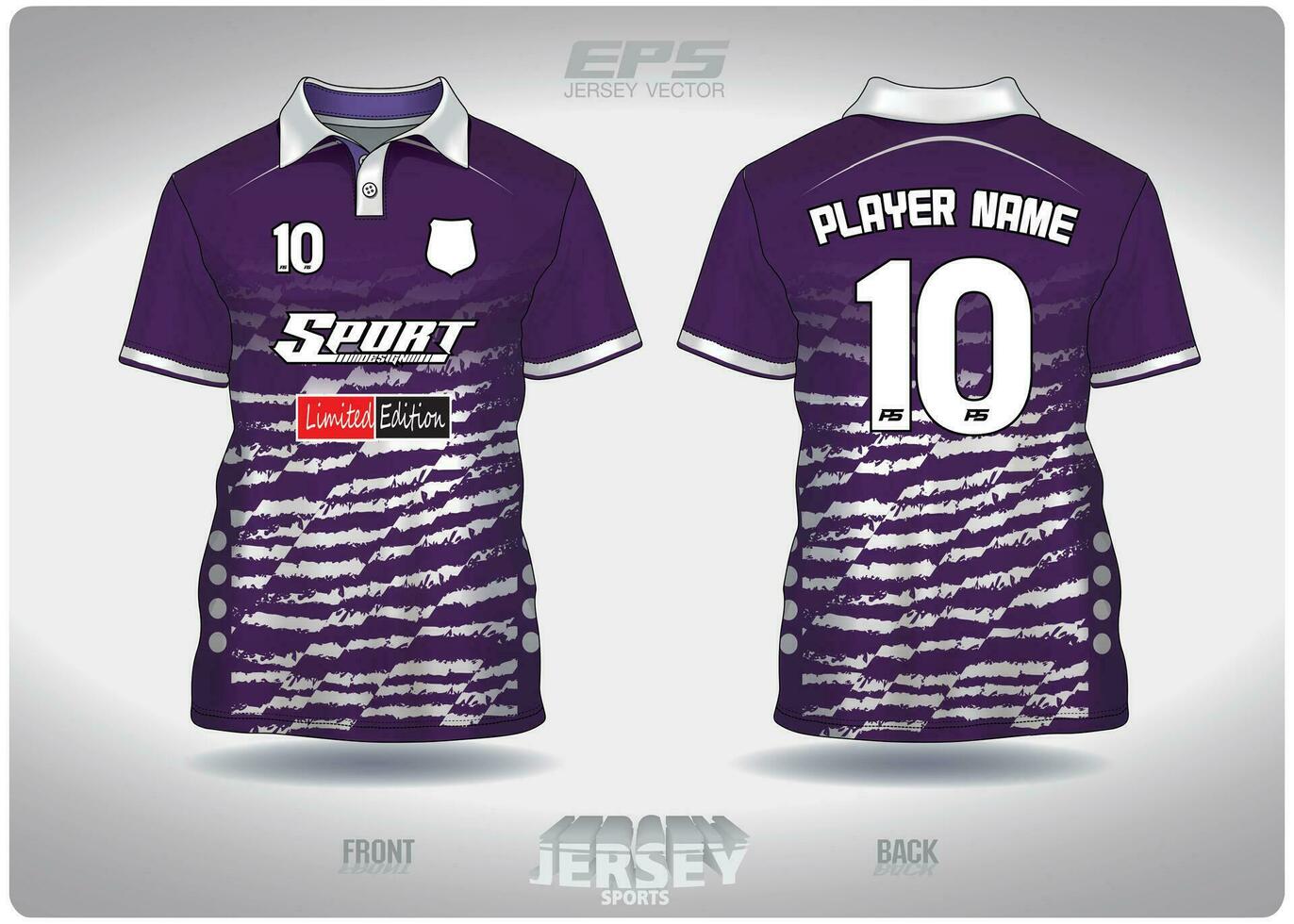 EPS jersey sports shirt vector.Cut purple pencil line pattern design, illustration, textile background for sports poloshirt, football jersey poloshirt vector